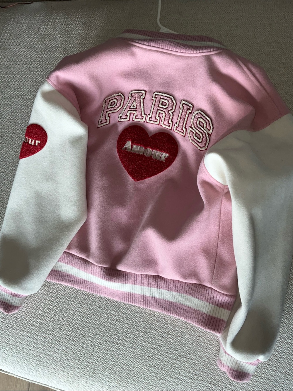 Pink Women’s Varsity Bomber Jacket